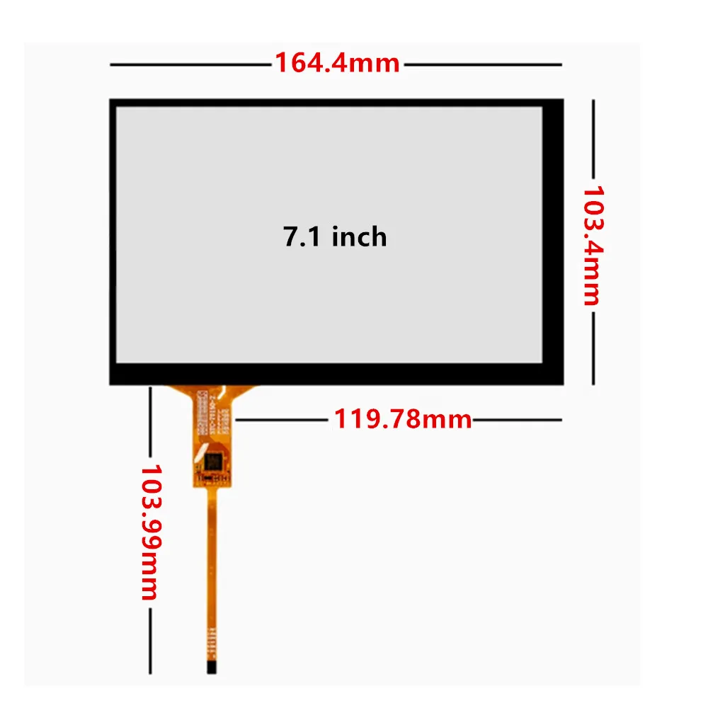 

7,1-дюймовый 164*103 мм пациентный экран мультисенсорный интерфейс IIC сенсорный экран GT911 чип сенсорный экран стеклянная панель рукописный сенсорный экран