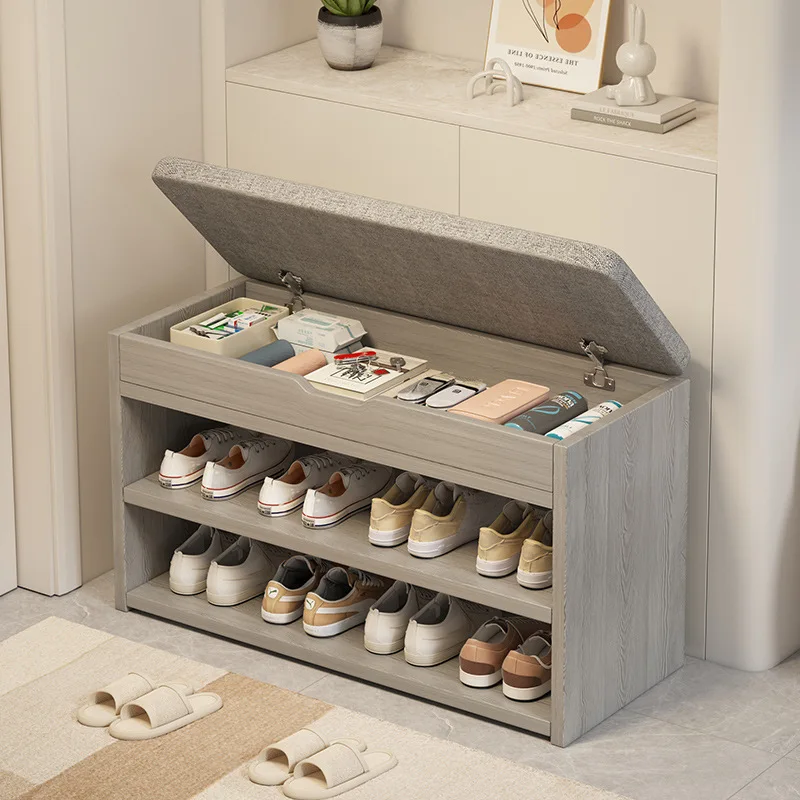 Shoe Change Stool Can Be Sat At The Door of The Home, Shoe Cabinet, Stool Solid Wood Entrance Shoe Rack