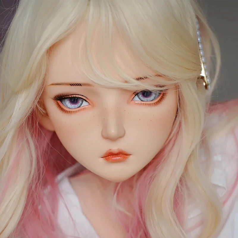 Maski BJD z żywicy, półgłowa/cała głowa, oczy Kigurumi, crossdress, cosplay, japońskie anime, maski Lolita, oczy i peruka