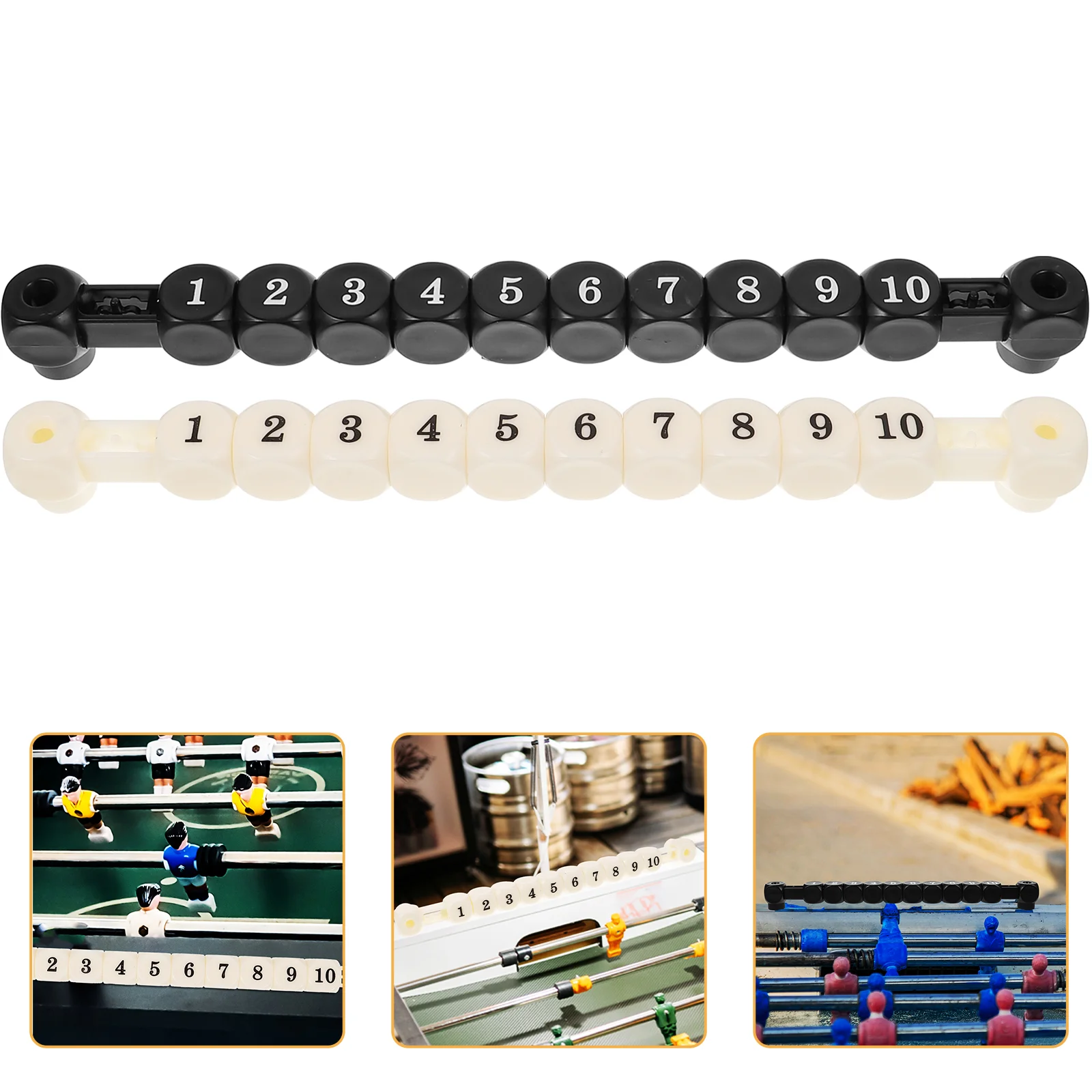 2 Pcs Multifunctional Table Scoring Strip Children's Educational Football Machine Accessories Square Scorer Marker Bars Kids