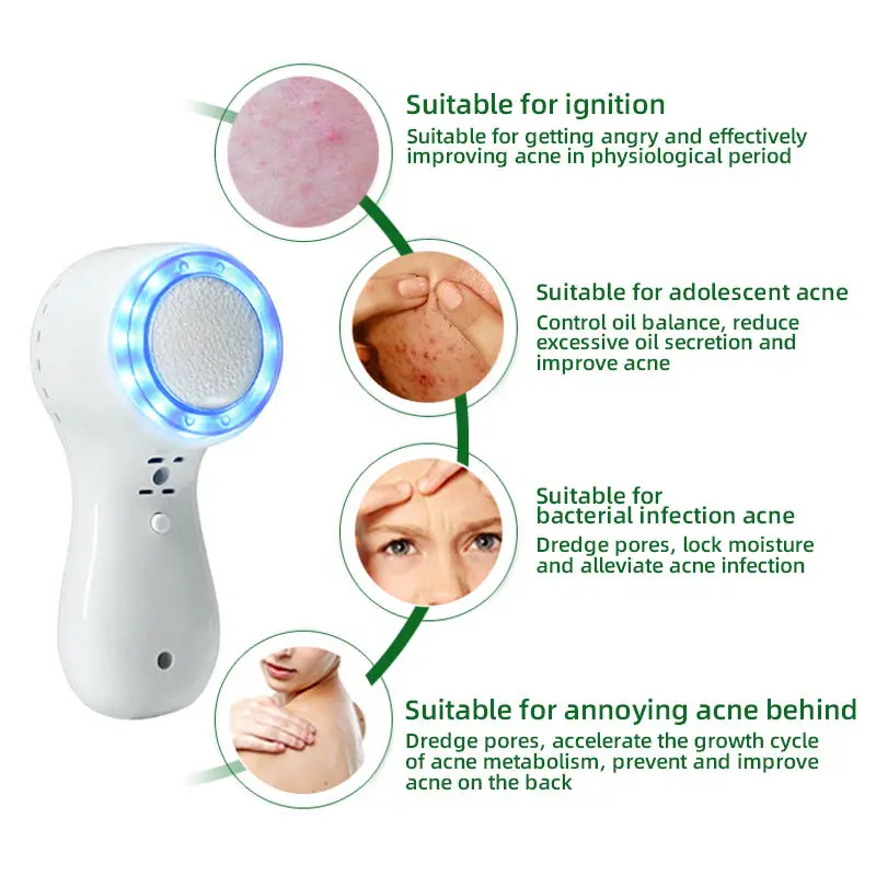 Equipamento de beleza para lifting facial, uso doméstico, compressa fria, limpador de poros, massageador facial, anti-rugas, máquina de martelo frio