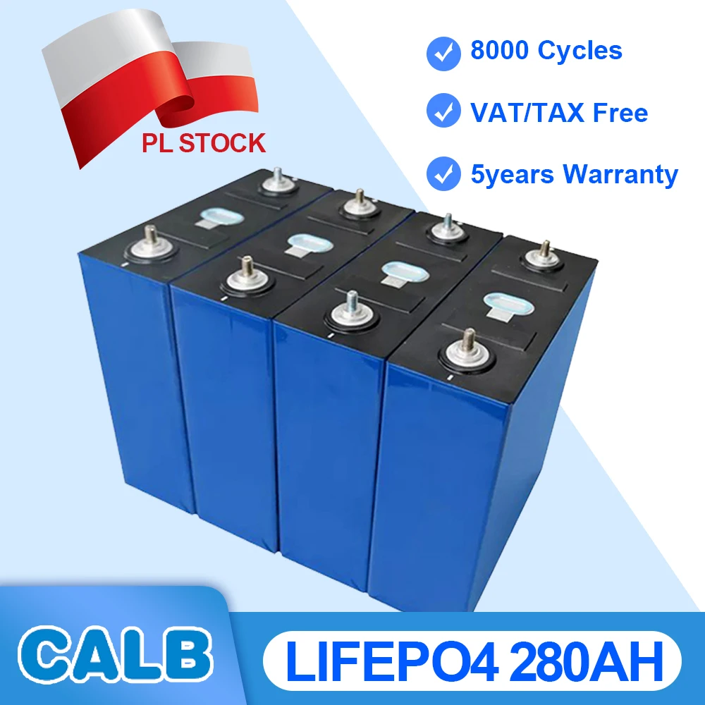 

EU Stock CALB 280AH LiFePO4 Battery Rechargeable Prismatic Original Grade A 3.2V Cell For DIY Solar Storage System RV Boat