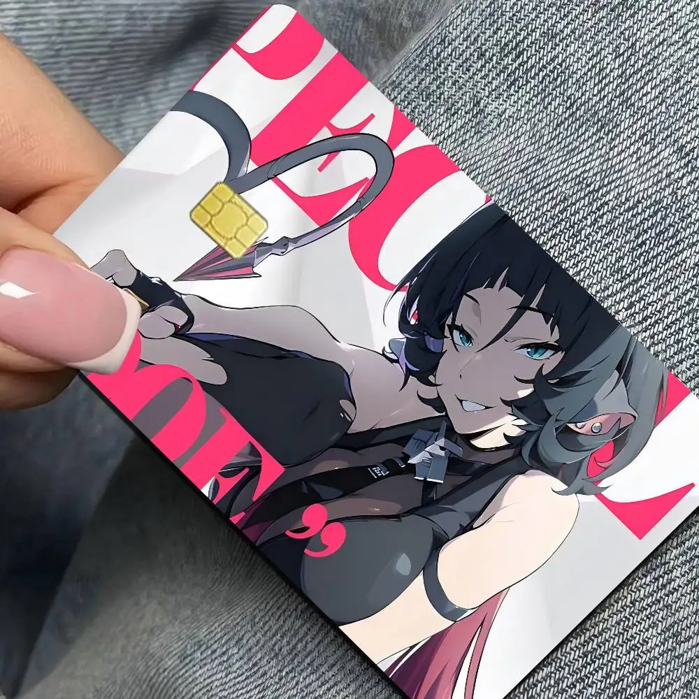 ZZZ Gaming Hoshimi Miyabi Anime Spend Or Save Funny Shell On Off Ultra Thin No Fade Sticker Skin Cover Film For Debit Card