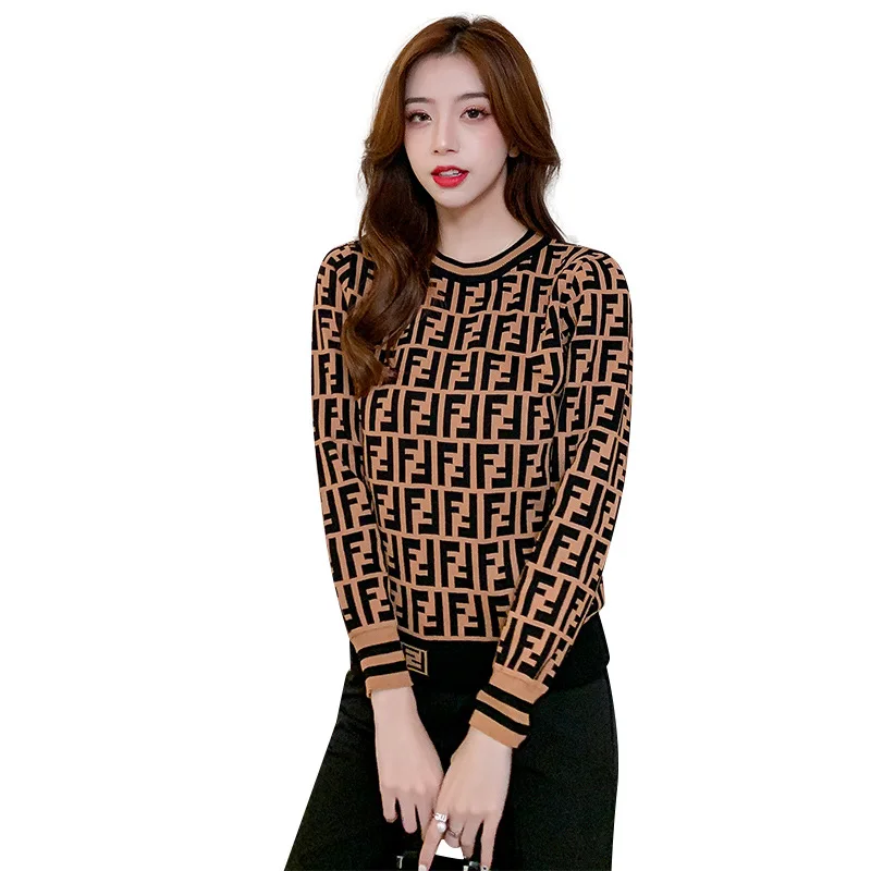 2024 Spring Autumn New Women\'s Sweaters Tailored For Design Sensation Unique And Lazy Style Chic Letter Knit Tops