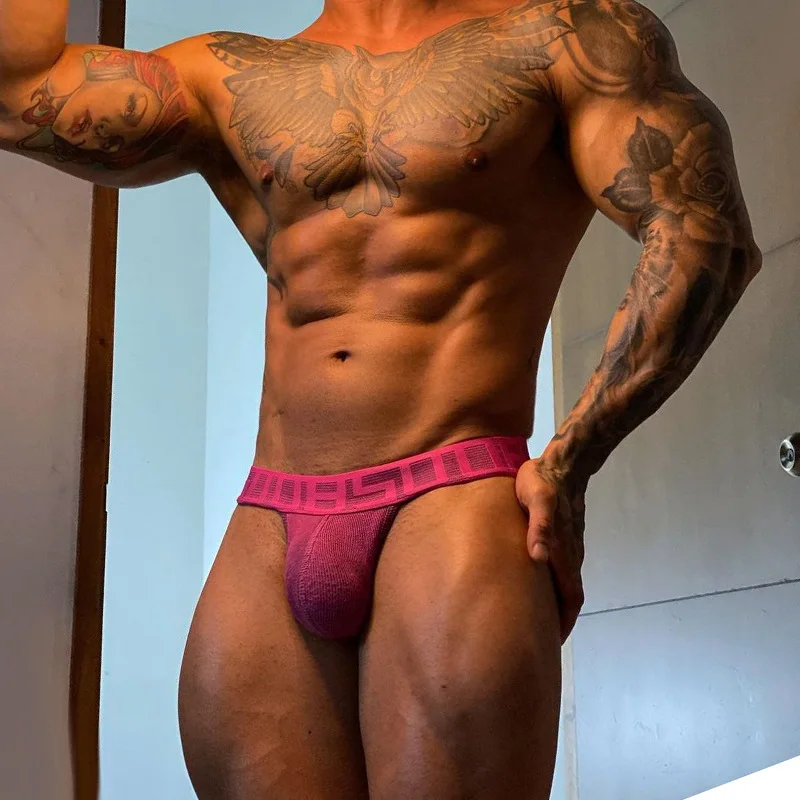 Calzoncillos de hombre de algodón transpirable con horquilla alta pantalones triangulares moda BS3125