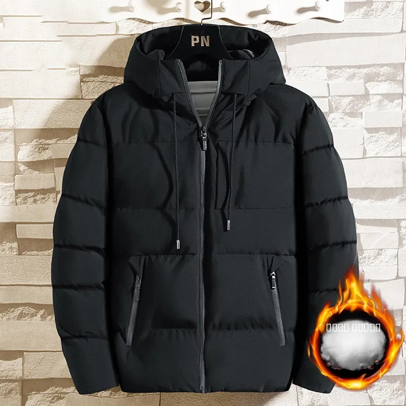 

Men's Thiened Cotton Jaet Autumn Winter New Sle Korean Version Warmth Outerwear Youth Faion Spor Bread Sle Coat
