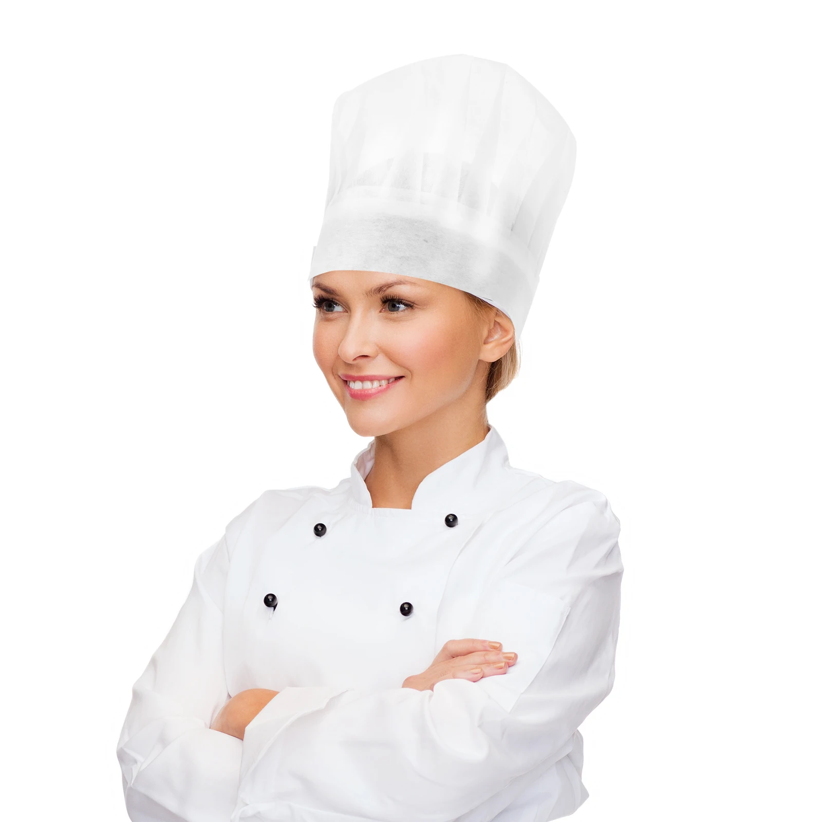 

20pcs Disposable Chef Hat Lightweight Breathable Round Ideal for Kitchens Restaurants Hotels Food Safety Cleanliness