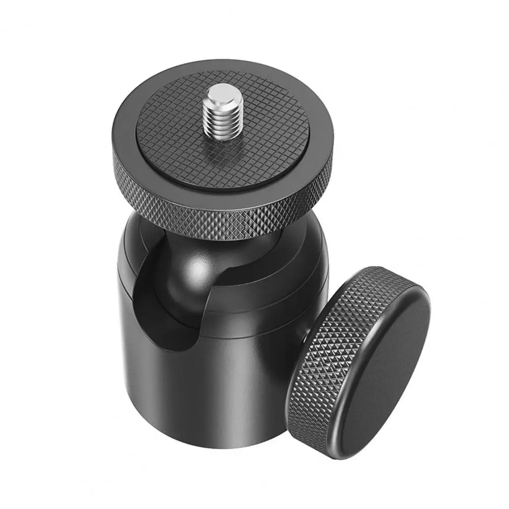 Metal Mini Ball Head Aluminum Alloy Mini Ball Head Mount Adapter 360° Rotatable Camera Tripod Head 1/4 3/8-inch Screw for Dslr