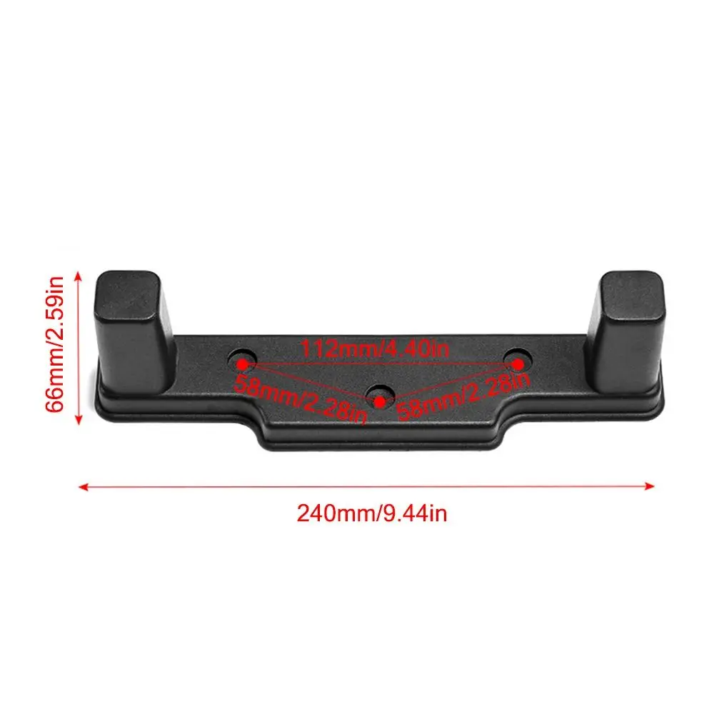 Black Luggage Feet Stud Tool Replacement Plastic Trolley Luggage Bracket Front Feet 24*6.6cm Suitcase Foot Universal