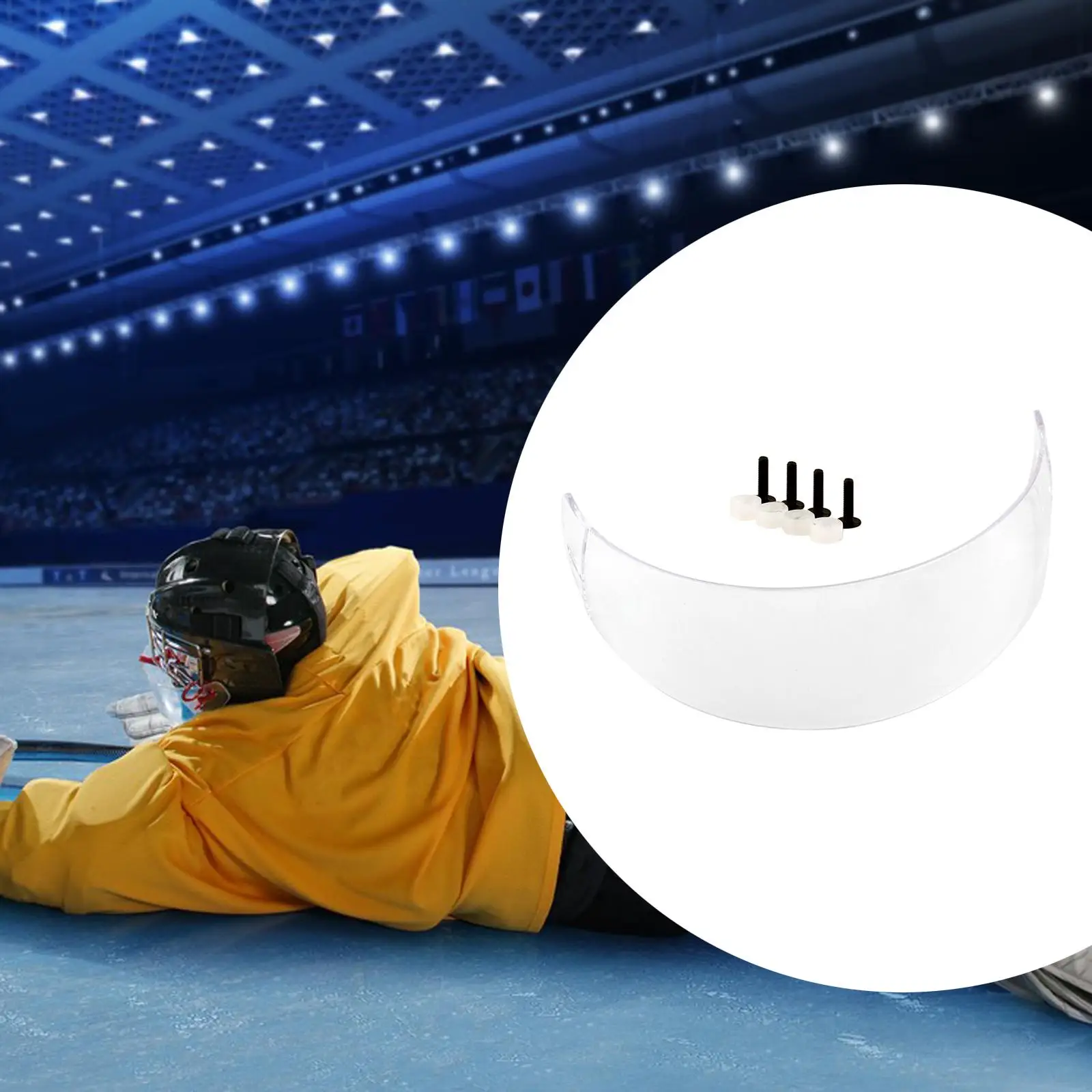 Ice Hockey Helmet Visor Professional Practical Helmet Spare Sports Part Blue Coating Surface Face Cover Replacement Anti Scratch