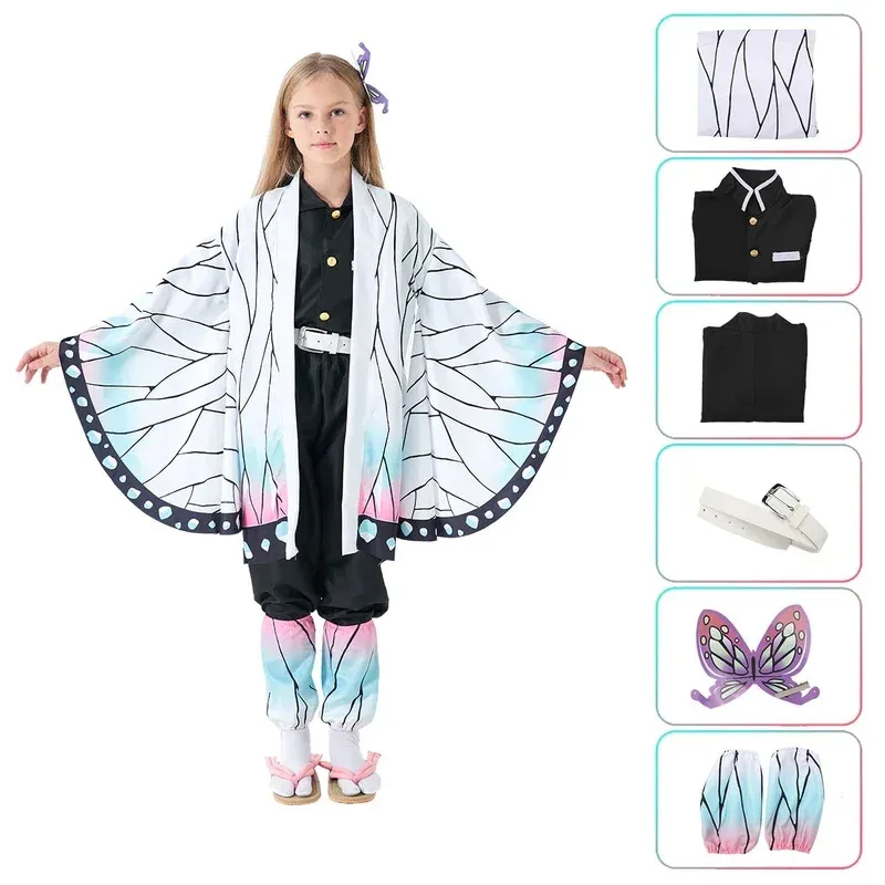 

Anime Kimetsu No Yaiba Kochou Shinobu Cosplay Costume Nezuko Kimono Uniform Halloween Anime Costumes for Adult Kid