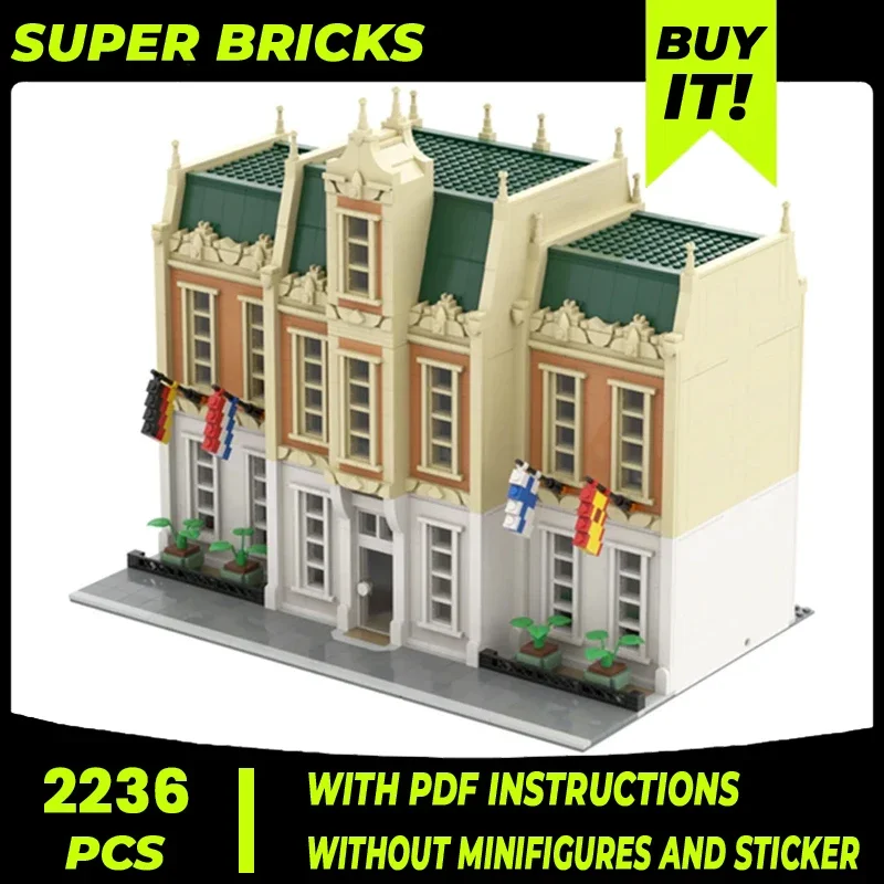 

Moc Building Blocks Street View Foreign Ministry Building Technical Bricks DIY Assembly Construction Toys For Kids Holiday Gifts