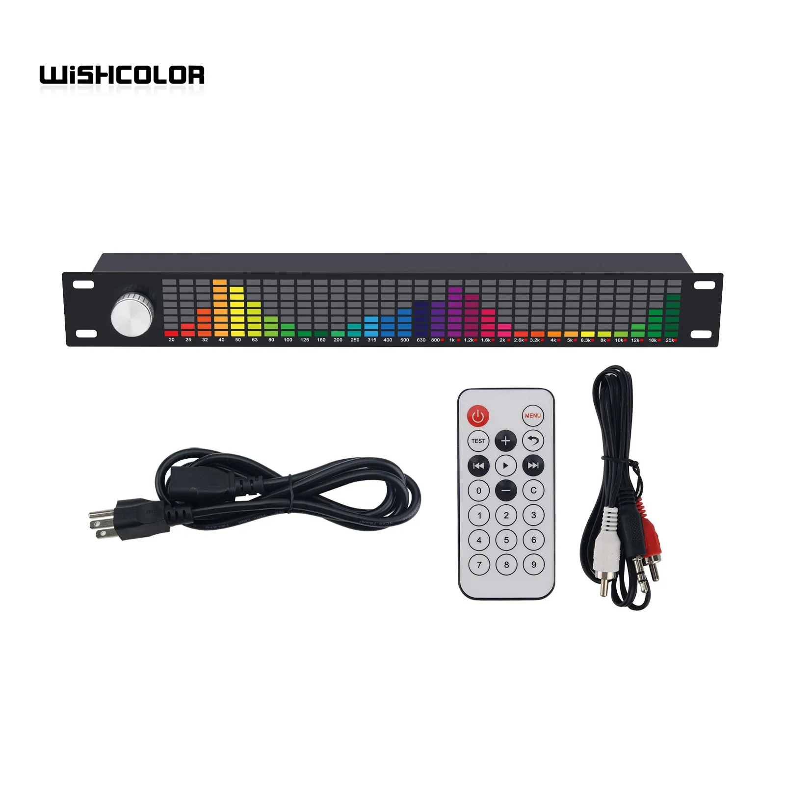 

Wishcolor 31-Band Music Spectrum Display 15-Band Digital Equalizer with Remote for Home Stage KTV Performance