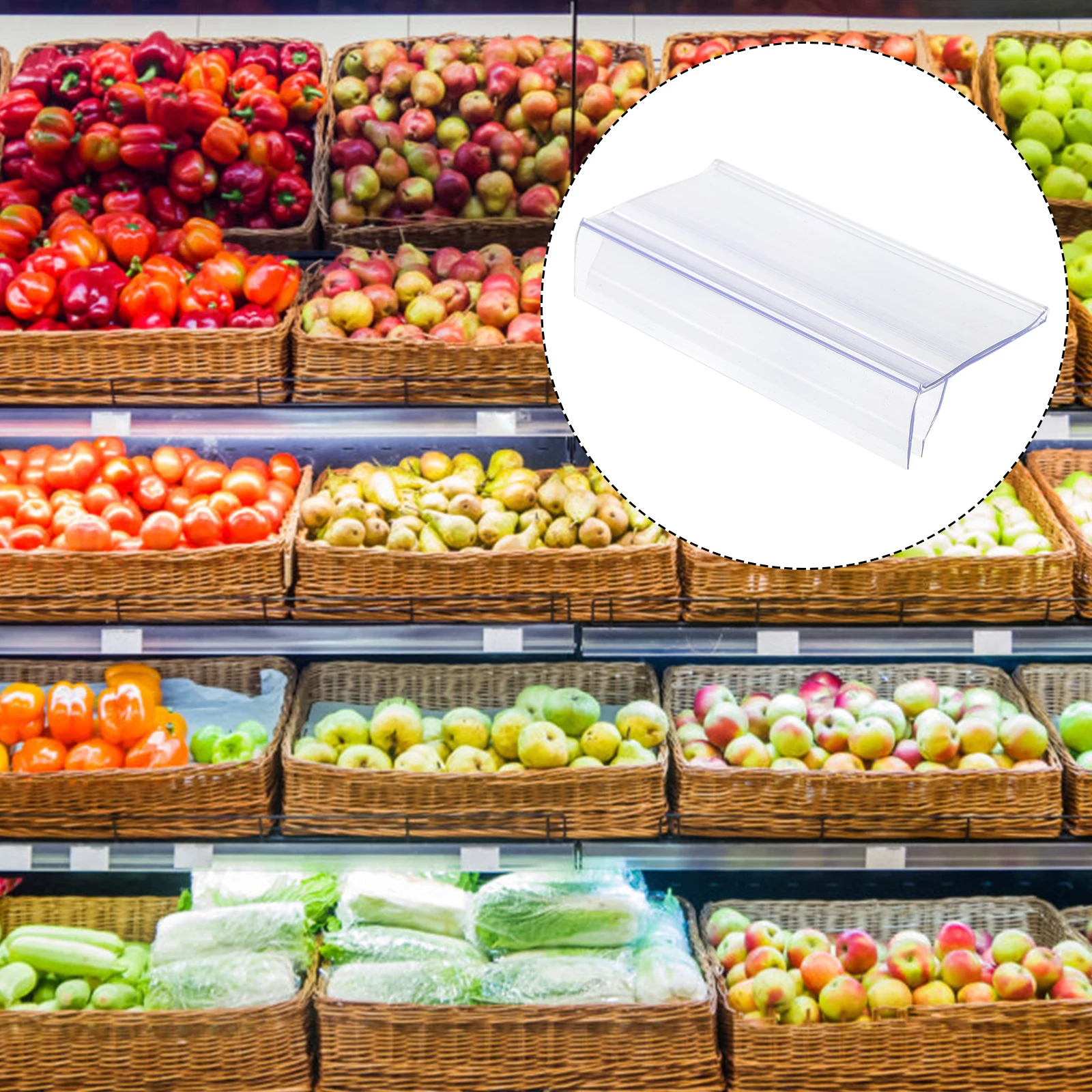 

30pcs Price Tag Clear Transparent Plastic Label Holder for Supermarket Shop Retail Display Card Notepad Storage
