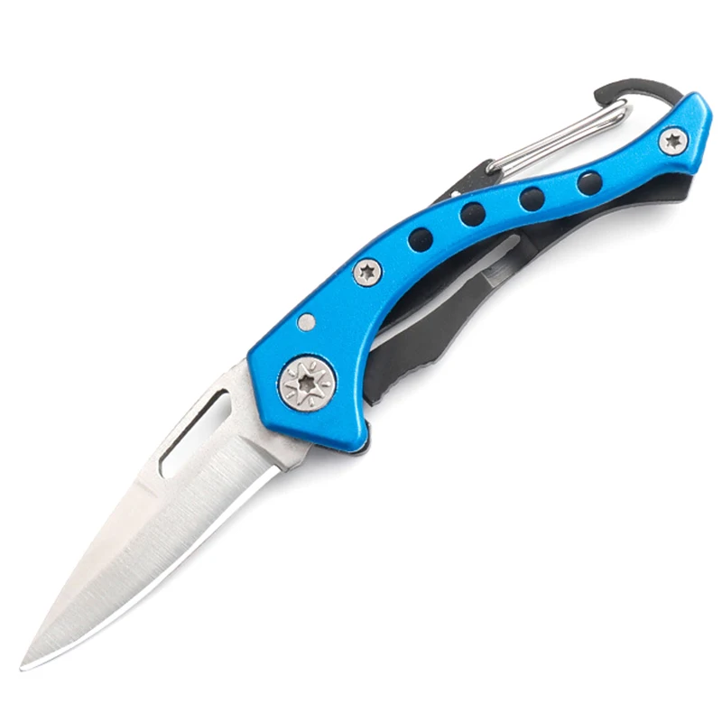 Portable Mini Pocket Knife portachiavi coltello pieghevole multifunzione lama pieghevole in acciaio inossidabile ciondolo taglierina piccola