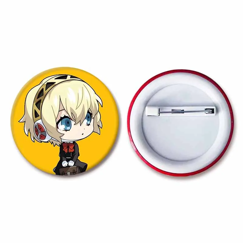 Vintage Game Persona 3 Button Pins P3 Shin Yuuki Tensei Yukari Makoto Takeba Megami Cartoon Badge Backpack Clothes Accessories