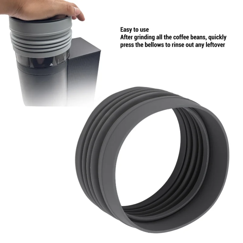 Elastic Silicone Bellow For Fellow Opus Coffee Grinder Flush Away Leftover Grounds Reusable Hopper Bellow