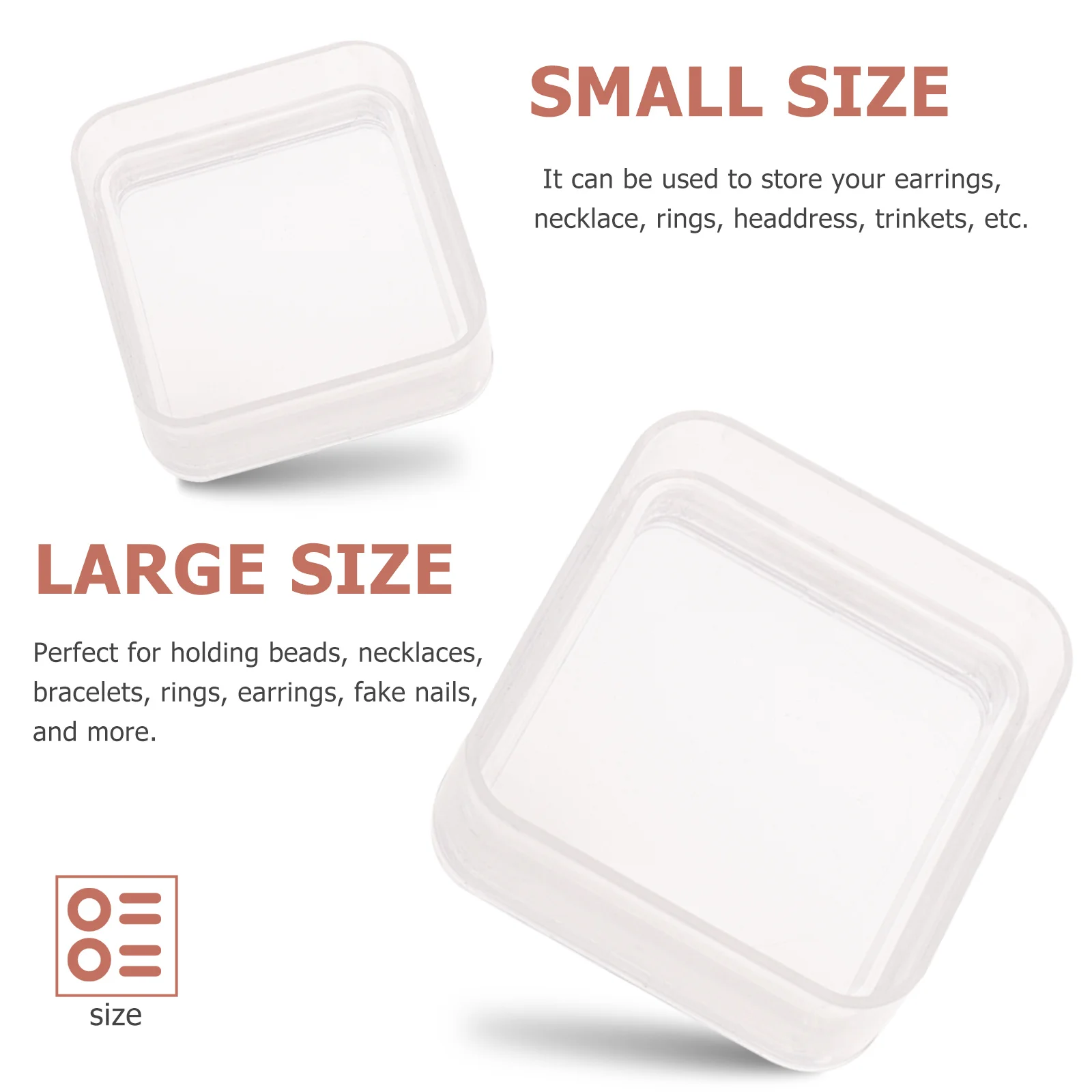 2 قطعة صندوق تخزين المجوهرات فيلم مرن منظم واقي حافظة مدمجة للخواتم والأقراط والقلائد حامل مجوهرات السفر #4