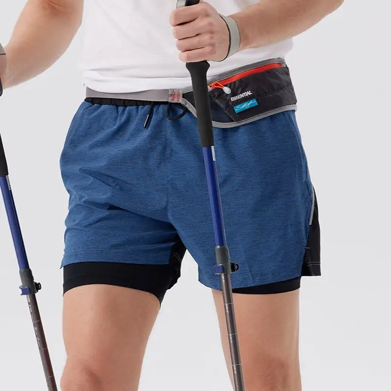 #51146-XIYU Men's Sport Shorts  2 In 1 Double Layer Sportswear Summer Running Bottoms Gym Fitness Jogging Training Men Shorts