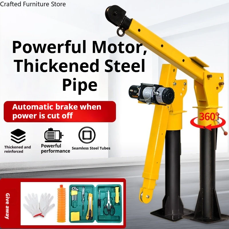 Small Lifting Crane Lowering Boom Durable Crane Thickened Design Commercial Power Rust Protection Machinery Guindaste ZY60DJ