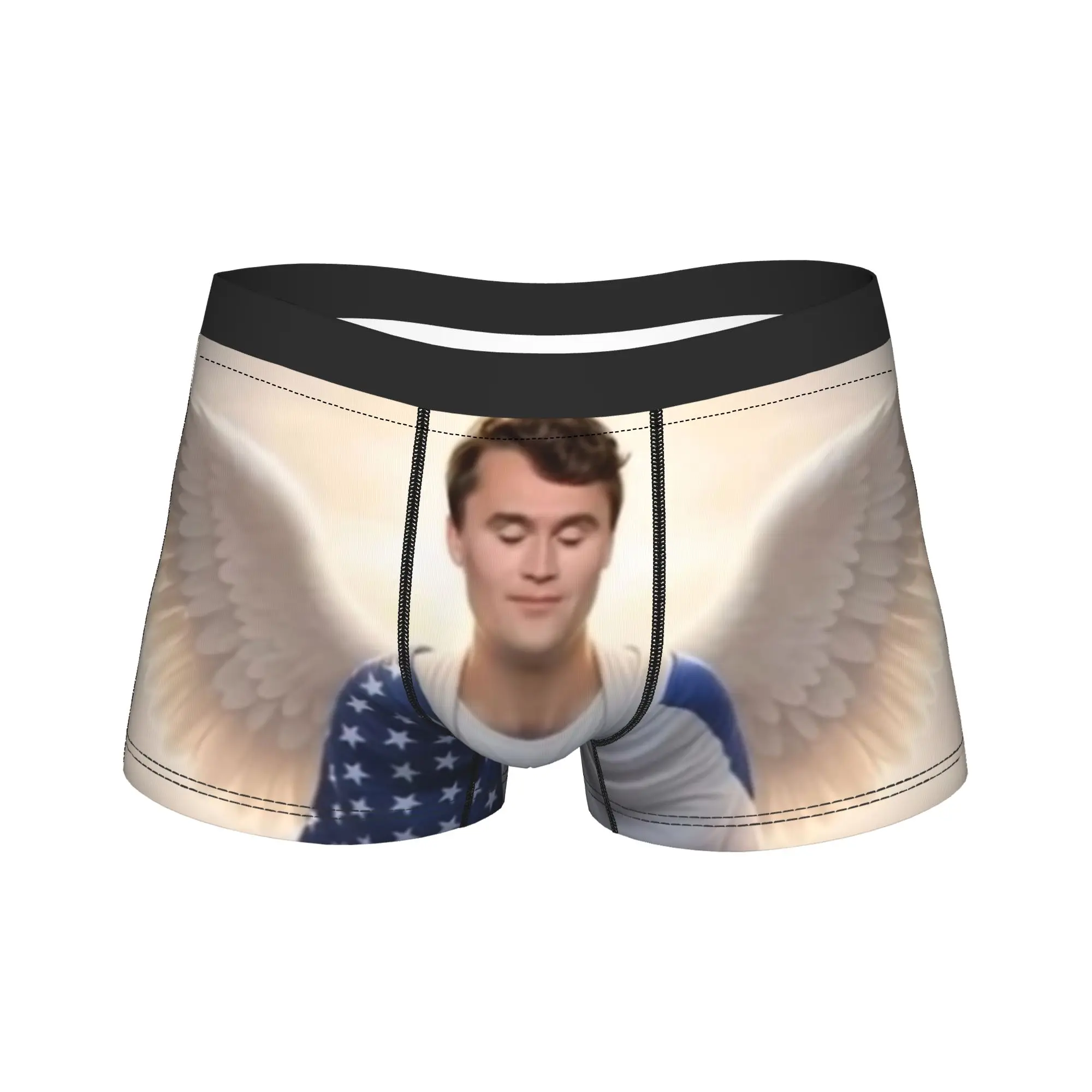 

Charlie Kirk Angelic Advocate Underwear Man Boxer Brief Comfortable Trunk High Quality Custom DIY Oversize Underpants