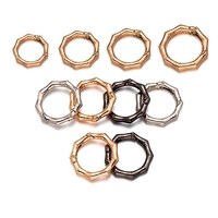 5pcs/Lot Metal Bamboo Spring Ring Round Key Buckles Clips Hooks Carabiner for DIY Connector Handbags Keychain Jewelry Accessory