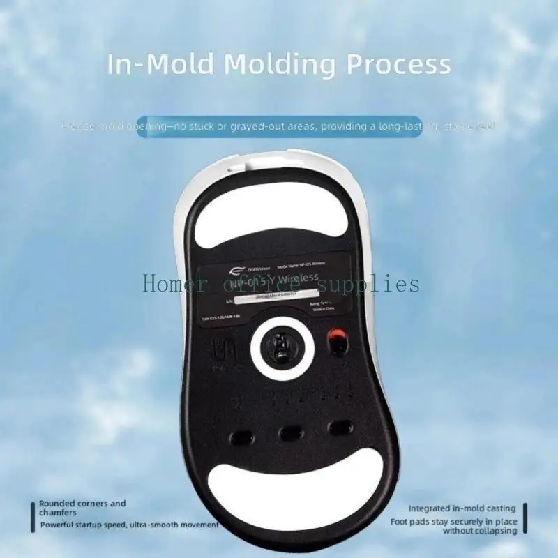 K43B Mouse Feet Set for NP01S Mouse, Replacement Bottom Parts for Lower Drag, Pull-Back Control and Cleaner Movement on Desk