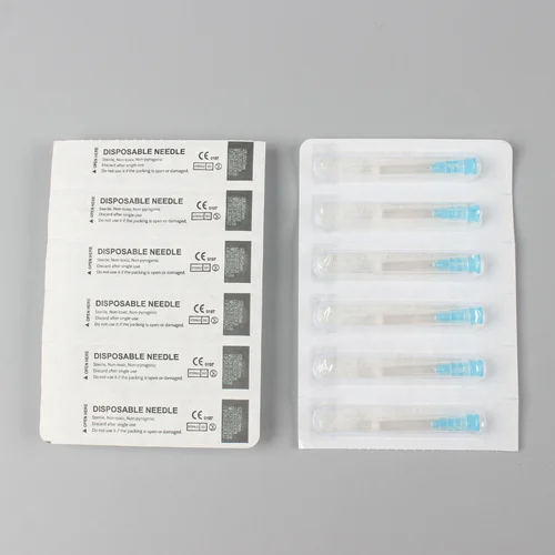 Imagen 2 del producto 100 Uds 34G aguja perforadora desechable 4mm 6mm 8mm 13mm jeringa pequeñas agujas indoloras piezas de herramientas de inyección para párpados