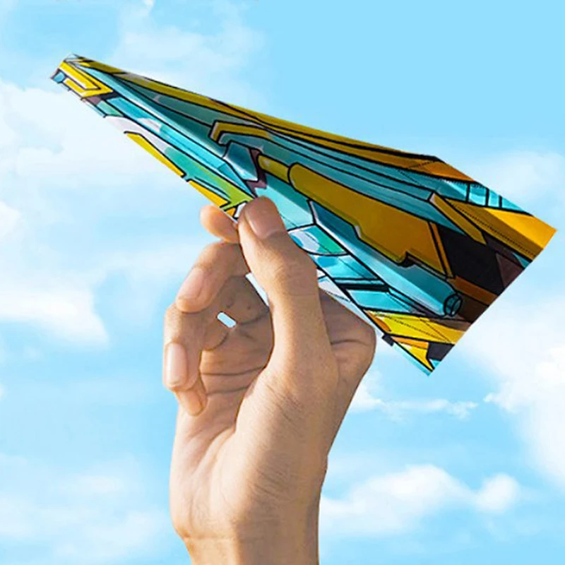 1set Paper Airplane Origami Belt Tutorial For Children Fun Handmade Three-dimensional Airplane For Baby Educational Toys