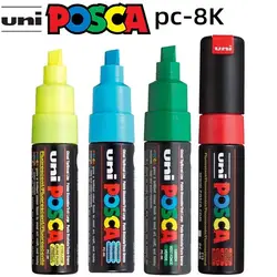 Uni Posca-rotulador PC-8K POP para publicidad, marcador de grafiti de 8mm, brillante y colorido plumone, 1 unidad