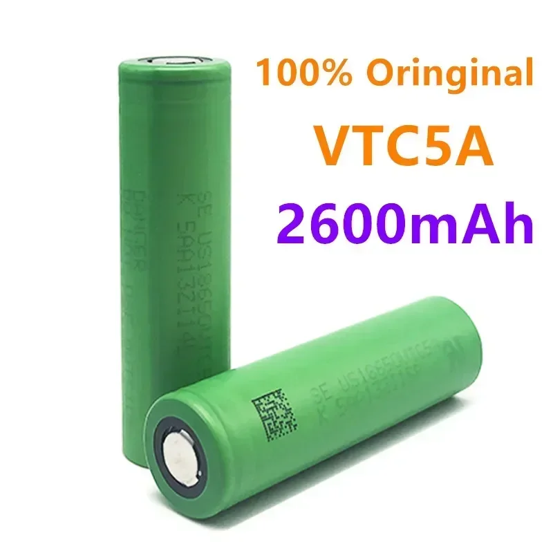 100% High Drain VTC5A 18650 battery Li-ion Lithium Battery high Capacity 2600mAh For Flashlight headlight Sony batteries