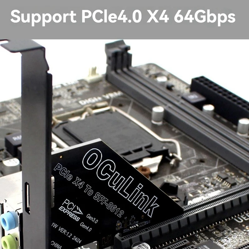 Pcie 4.0 X4 To Oculink SFF8611/8612 Expansion Card To SFF-8639 U.2 SSD For External Graphics Card For Win/Linux