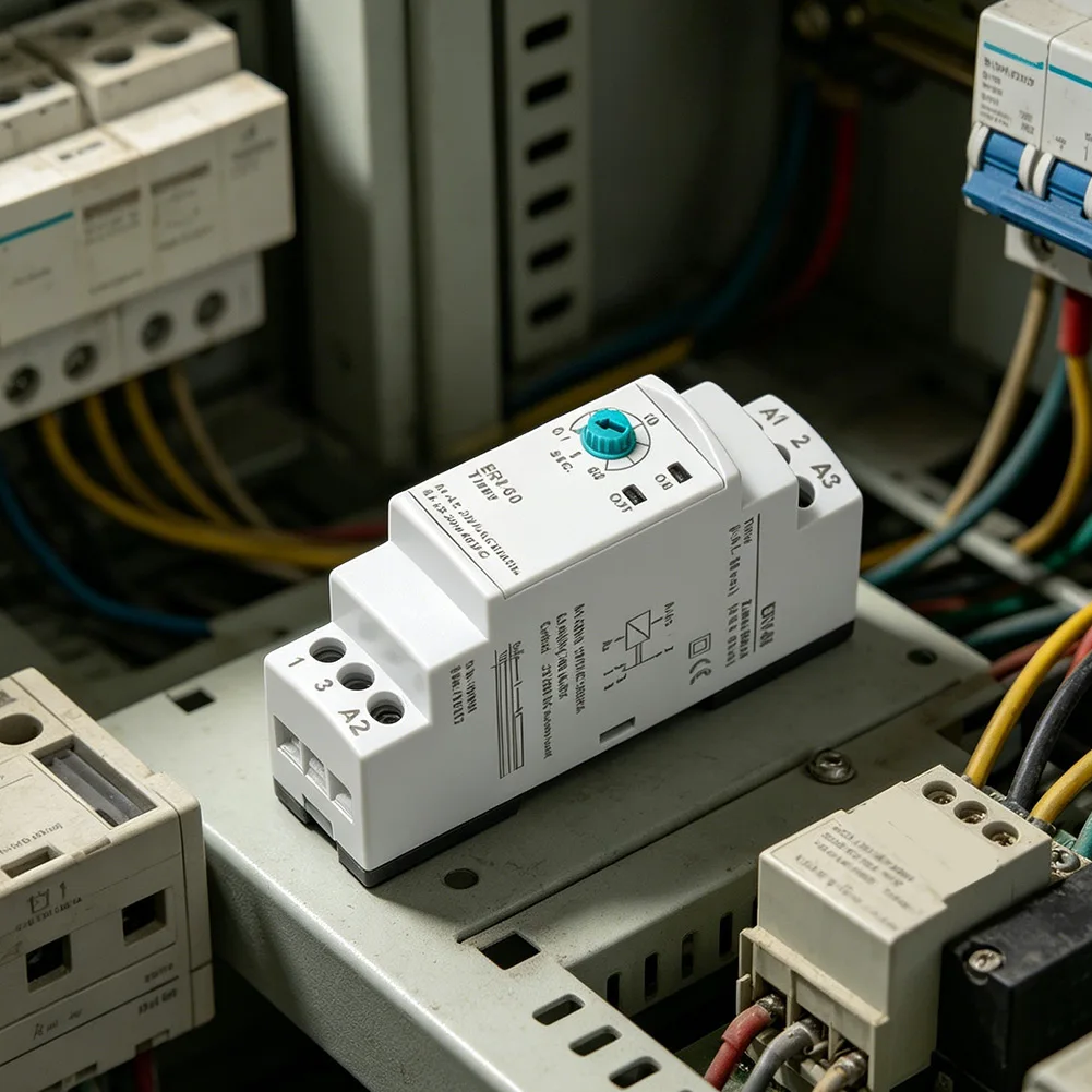 Adjustable Time Delay Relay ERV-60 Rated AC220V for For distribution Boards Elevator Control and Air Conditioning Systems
