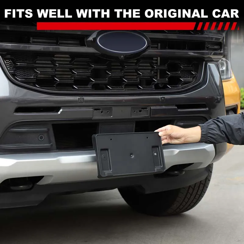 

For Ford Ranger 2024-2025 front license plate frame, car front license plate tray frame, car exterior accessories (US version)