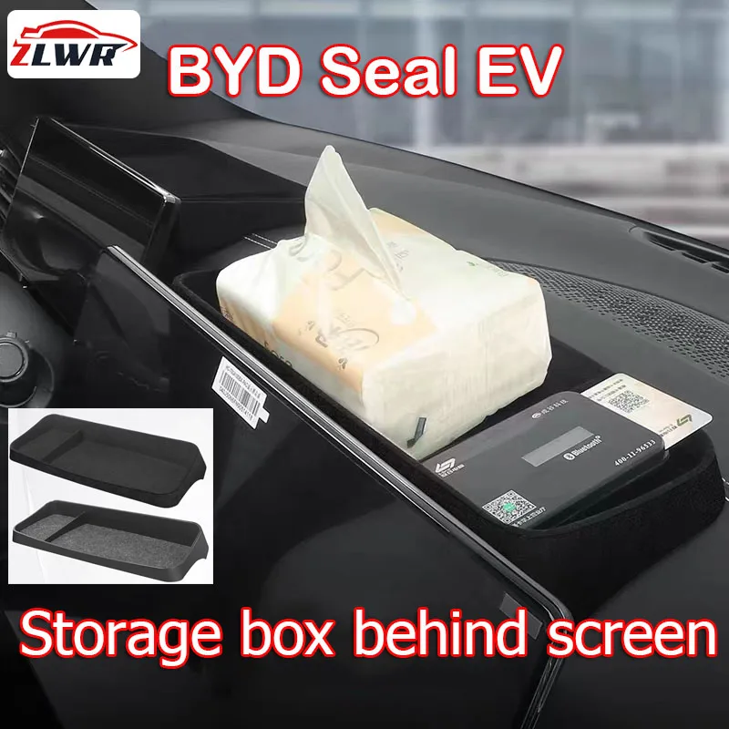 

Product details of ZLWR BYD Seal EV car screen rear storage box, ABS material center console storage box workbench storage devic