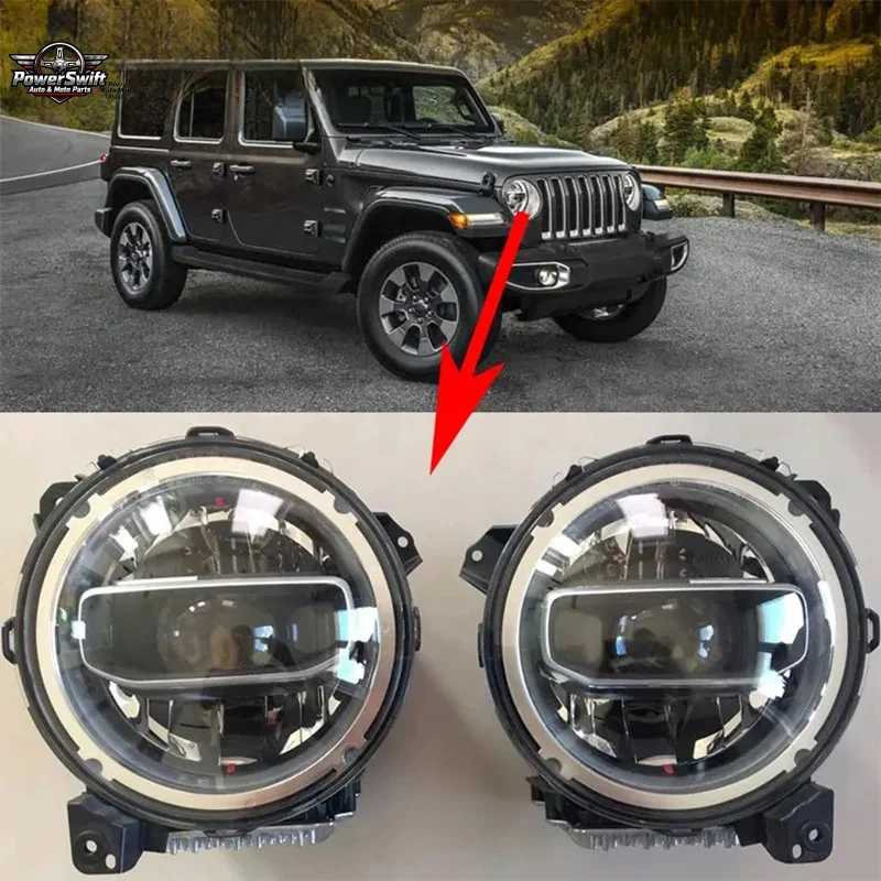 

Suitable for 2018 Wrangler Headlights Jeep Assembly Front Headlight