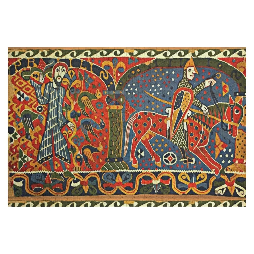 

NORWEGIAN BALDISHOL TAPESTRY , Medieval Knight Horseback Jigsaw Puzzle Personalized Gift Ideas Puzzle