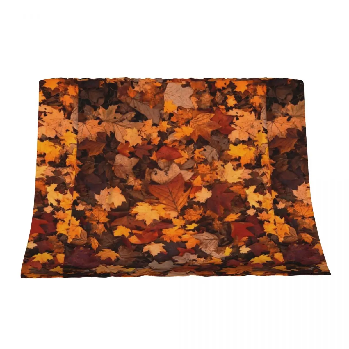 

Fall foliage in autumn brown October forest Throw Blanket Multi-Purpose Nap sofa bed Quilt Blankets