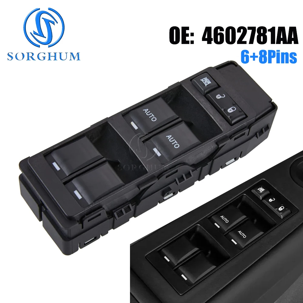 SORGHUM 4602781AA 4602736AA interruptor de ventanilla eléctrica para Dodge Avenger cargador para Jeep Grand Cherokee WK para Chrysler 200 300 Aspen