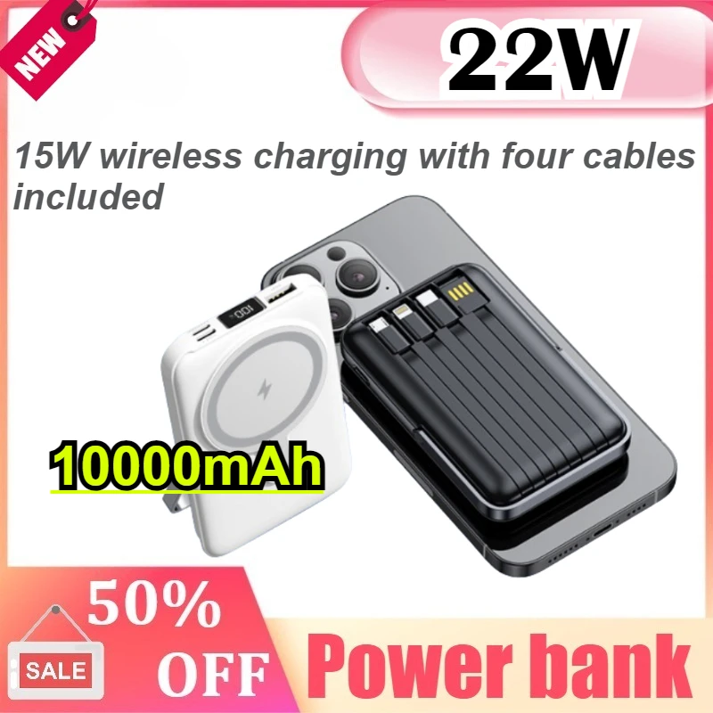 

New 200000mAh Wireless Power Bank with Phone Holder Portable Charger Fast Charging Battery for IPhone PowerBank