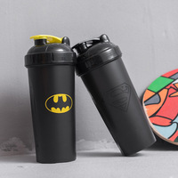 600ml Batman Shaker Cup Household Large Capacity Protein Powder Plastic Cup Gym Sports Water Cup Film Peripherals