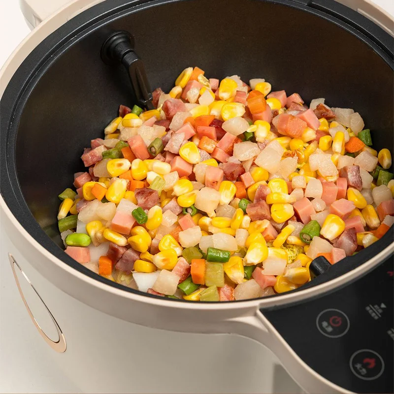 

Умная домашняя машина для жарки 3,5 л, 1400 Вт, пароварка/сковорода/кастрюля/вок 360 ° Функция жарки во фритюре, цветной сенсорный дисплей