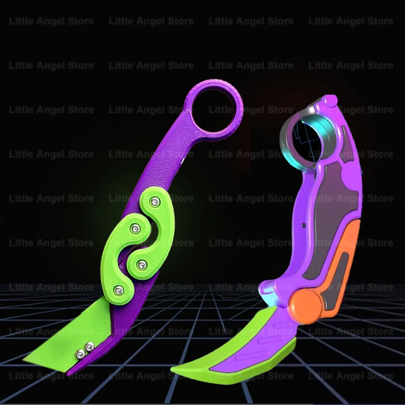 Neue 3D Gedruckt Schwerkraft Klaue Messer Spielzeug Stress Relief Schmetterling Zappeln Hand Greifer Sensorischen Spielzeug Klapp Klaue Messer Rettich für Geschenk