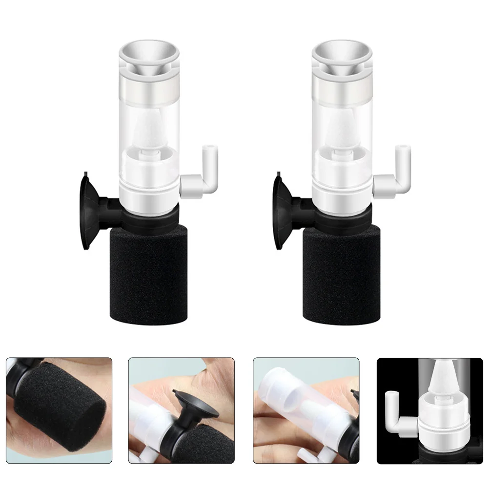 

2Pcs Fish Tank Filter Mini Aquarium Internal Cleaning Device High Efficiency Energy Saving Easy to Clean Mini Aquarium Filter
