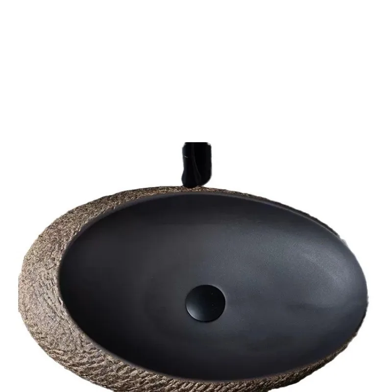 

balcony wash single retro ceramic art basin bathroom special-shaped washbasin household