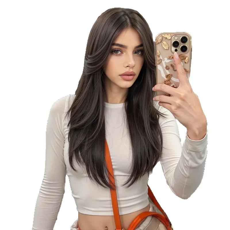 

Natural Black Curly Hair Wig with Bangs, Suitable for Female Role-playing and Daily Wear, Breathable and Non Greasy