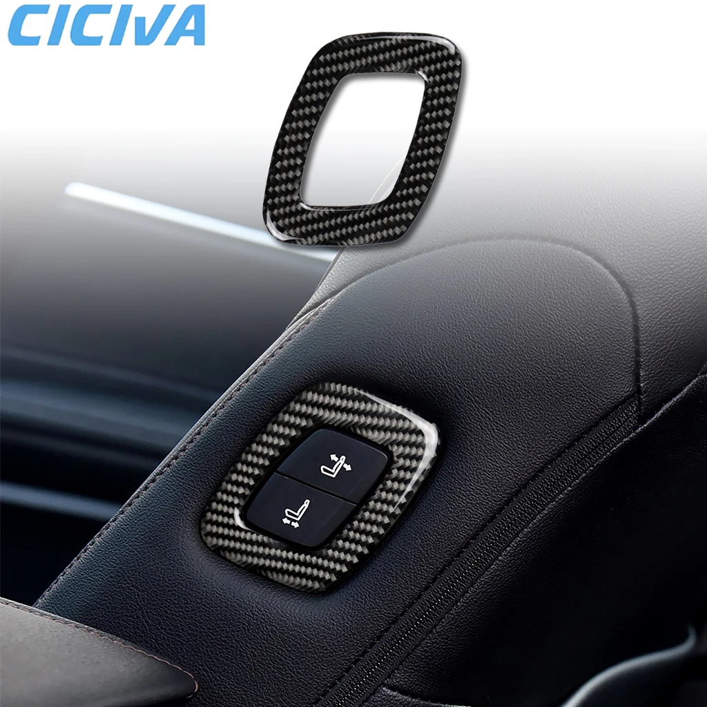 

For Toyota Camry XV70 8th 2018-2019 Carbon Fiber Seat Adjustment Control Frame Car Accessories Auto Interior Cover Stickers Trim