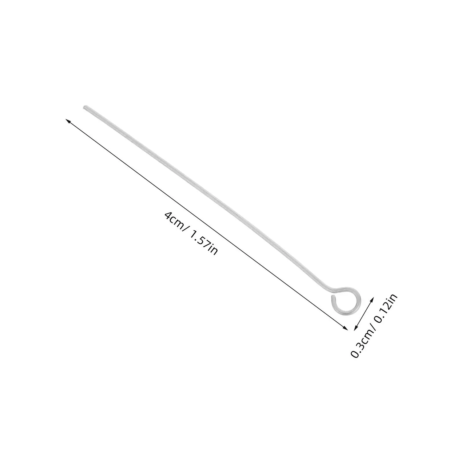 300Pcs Stainless Steel Open Eye Pins for Jewelry Making 40Mm Silver Head Pins DIY Bead Earring Necklace Bracelet Keychain Charm - view 4