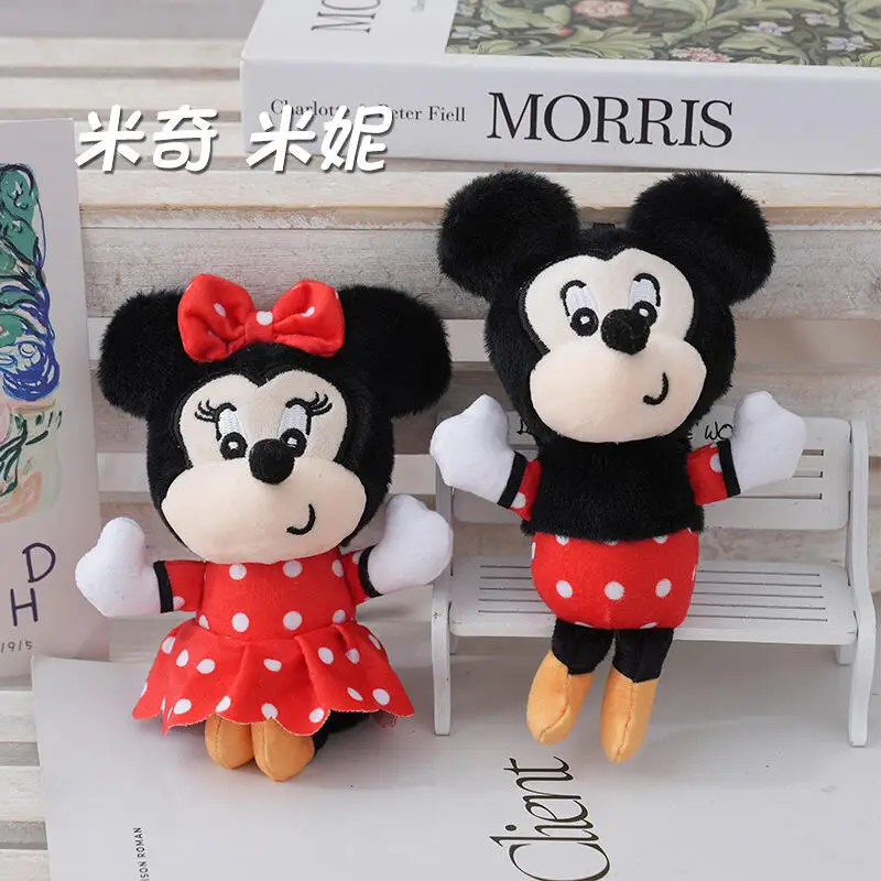 

Милые плюшевые игрушки Дисней Микки Маус, брелок для ключей, креативный мультяшный кулон для рюкзака, украшение для куклы, праздничный подарок для пары, сувениры