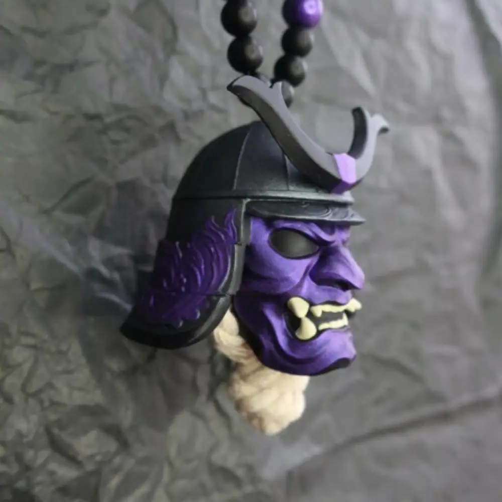 Samurai Kabuto Helmet Hannya Japanese Oni Car Rear View Mirror Charm Accessories Auto Pendant Decoration Friend Creative Gift